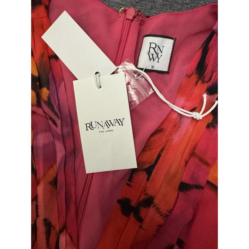 Runaway The Label ROMELLY Dress in Pink Floral Bell Sleeve Size M NWT - Picture 12 of 12